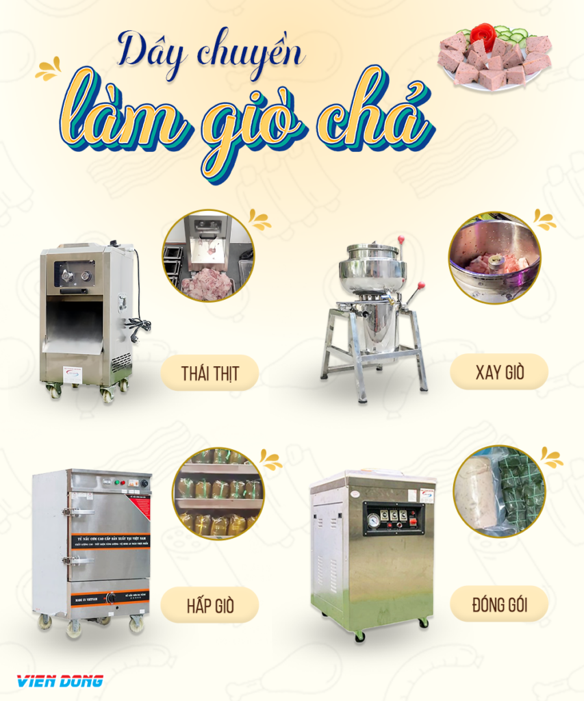 dây chuyền làm giò chả