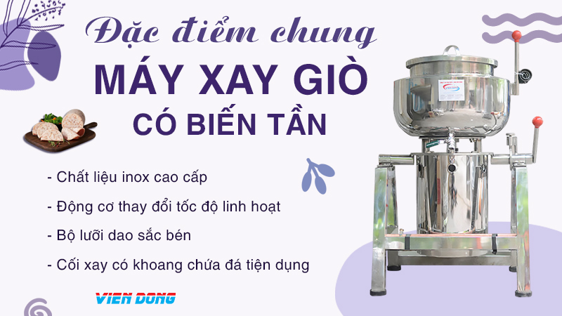 Máy xay giò chả có biến tần