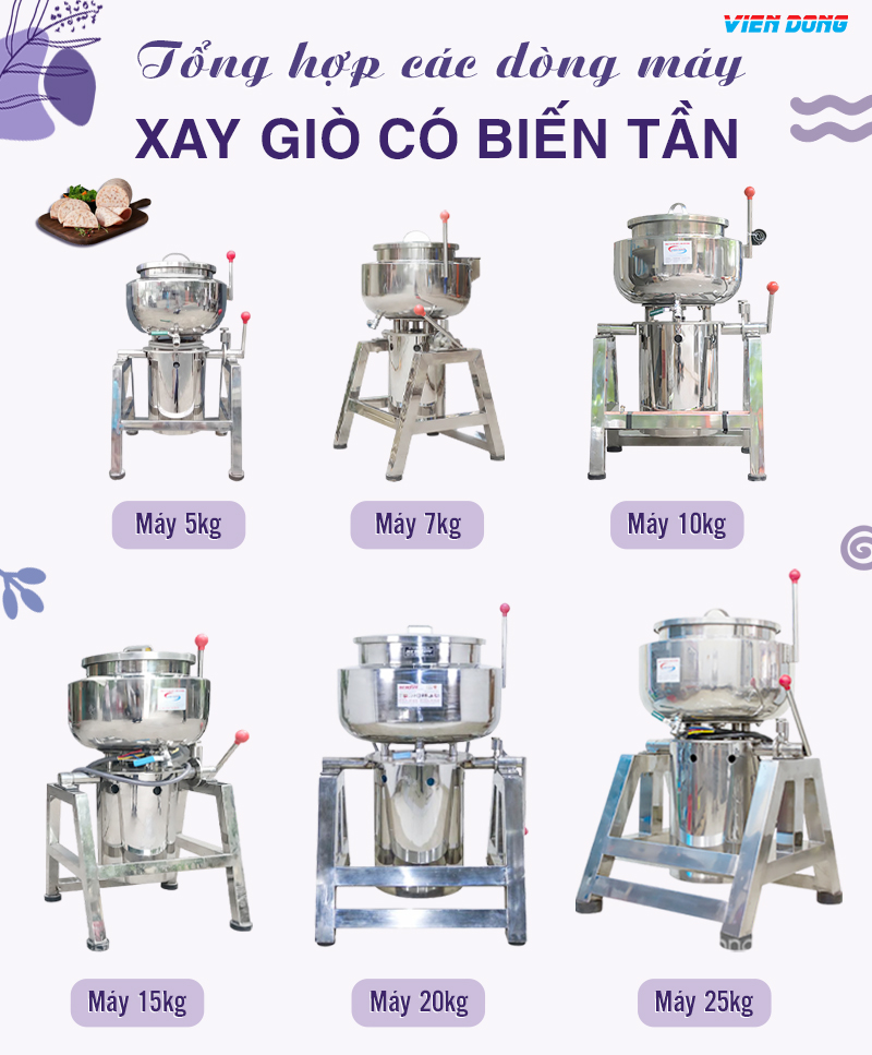 máy xay giò chả có biến tần