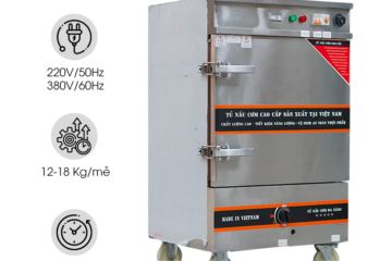 Giá máy hấp giò chả 2025 – Tủ hấp công nghiệp điện gas 6 khay chất lượng, đa năng